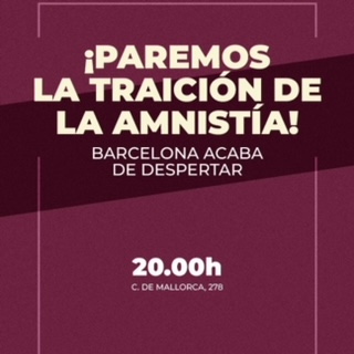 Concentraciones contra la amnistía política en Barcelona