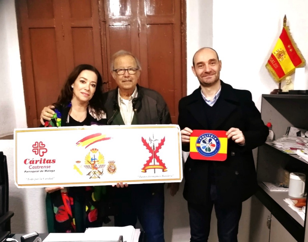 Cáritas Parroquial Castrense de Málaga recibe una Donación de Politeia