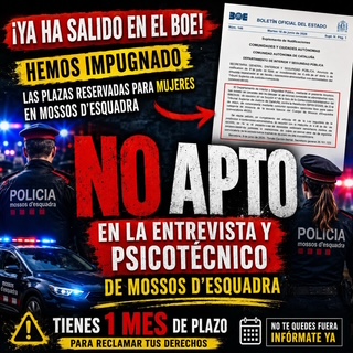 Te han declarado no apto en la entrevista de Mossos d’Esquadra