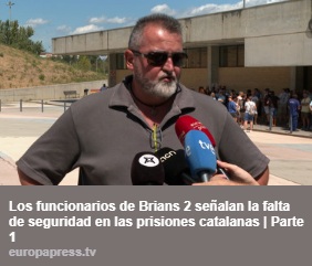 Los funcionarios de Brians 2 señalan la falta de seguridad en las prisiones catalanas